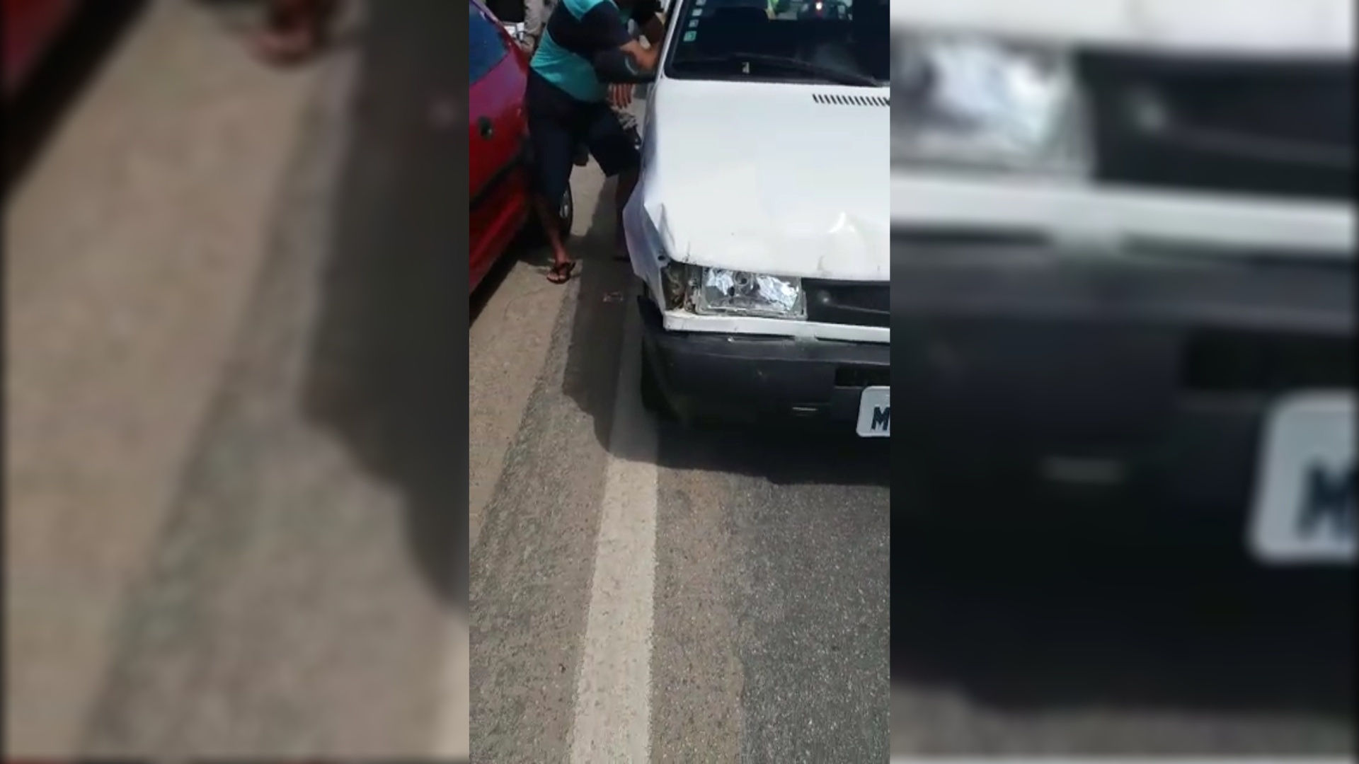 Colisão é registrada na manhã desta quarta-feira (19) na BR-361, nas proximidades do Bivar Olinto. Veja o vídeo