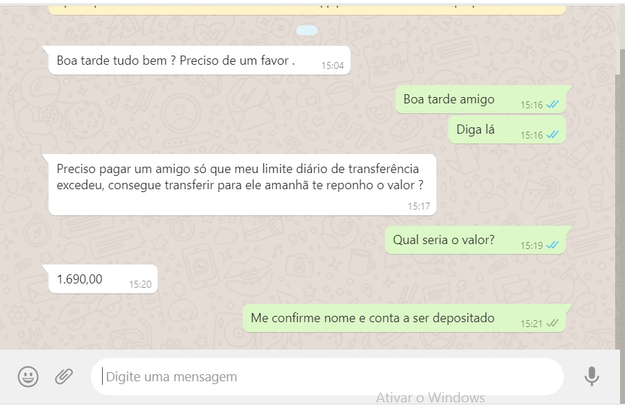 Ex-prefeito de Patos, Lenildo Morais tem WhatsApp clonado e golpistas pedem dinheiro em seu nome. Veja as conversas