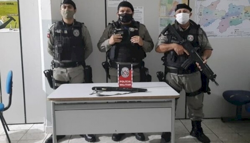 Após denúncia de violência doméstica polícia apreende arma de fogo no Vale do Piancó