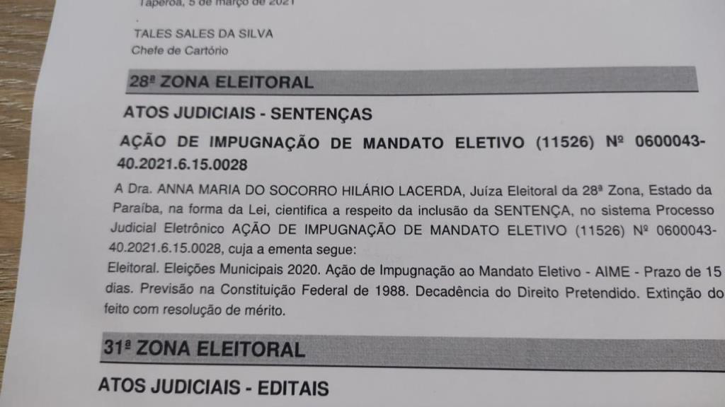 Ministério Público perde prazo e ação que investigava candidaturas “laranjas” é extinta na cidade de Patos