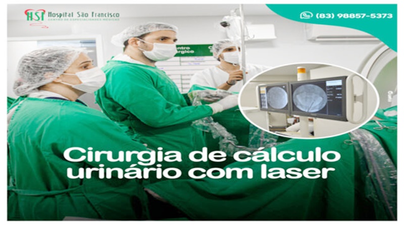 Cirurgia de cálculo urinário com laser – Consultas e informações no Hospital São Francisco, em Patos