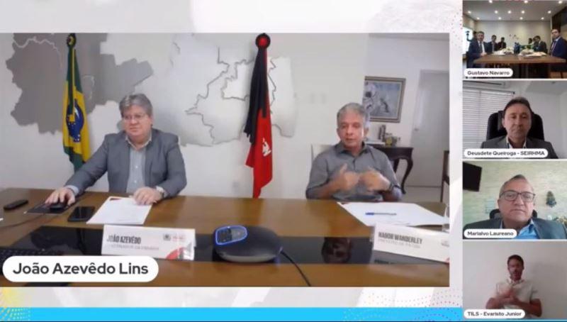 Ao lado do governador, Nabor participa de live para anunciar abertura da rota de voos a partir de Patos
