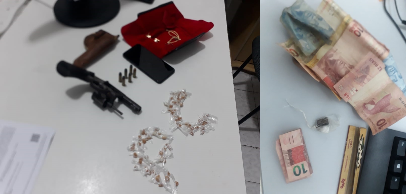 Policiais Civis de Pombal e de Sousa conduzem três mulheres à Delegacia e apreendem arma e drogas