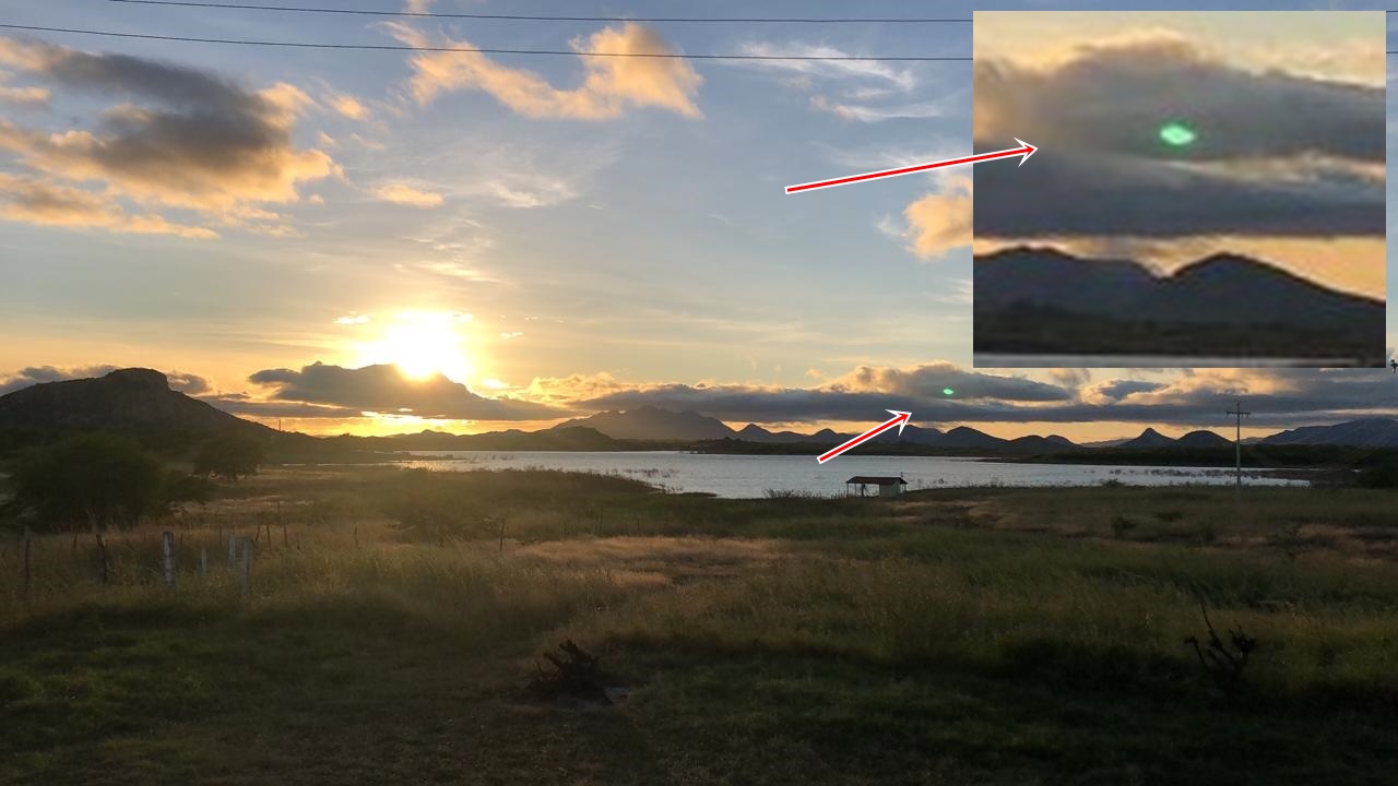 Internauta envia foto feita nesta quinta (10) no Açude do Jatobá em Patos com imagem de suposto Ovni. Veja