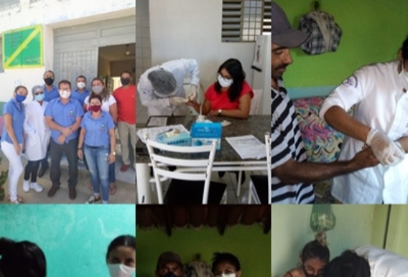 Testes para detectar contaminação por Covid-19 na Sede e Zona Rural de Cacimba de Areia