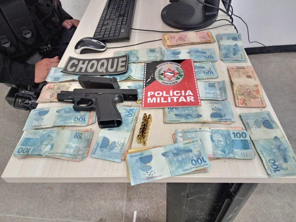 Policia militar prende homem armado e recupera dinheiro roubado no Sertão