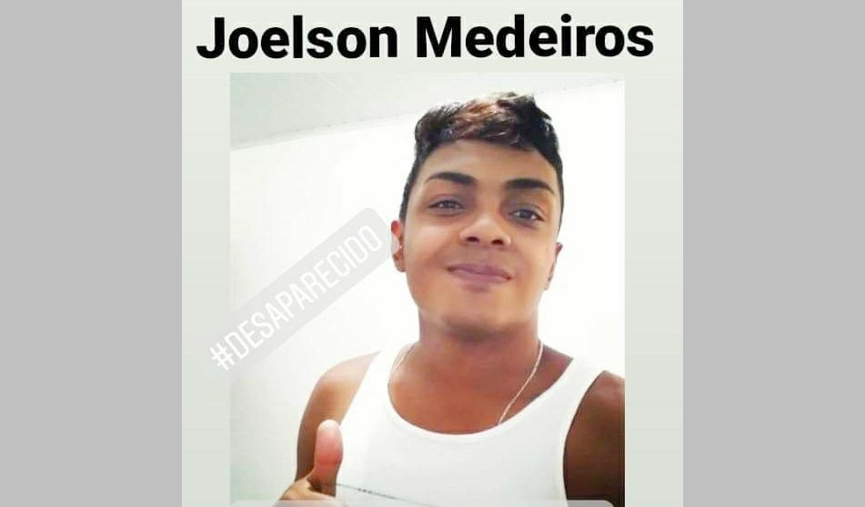 Jovem está desaparecido há várias horas e familiares estão à sua procura