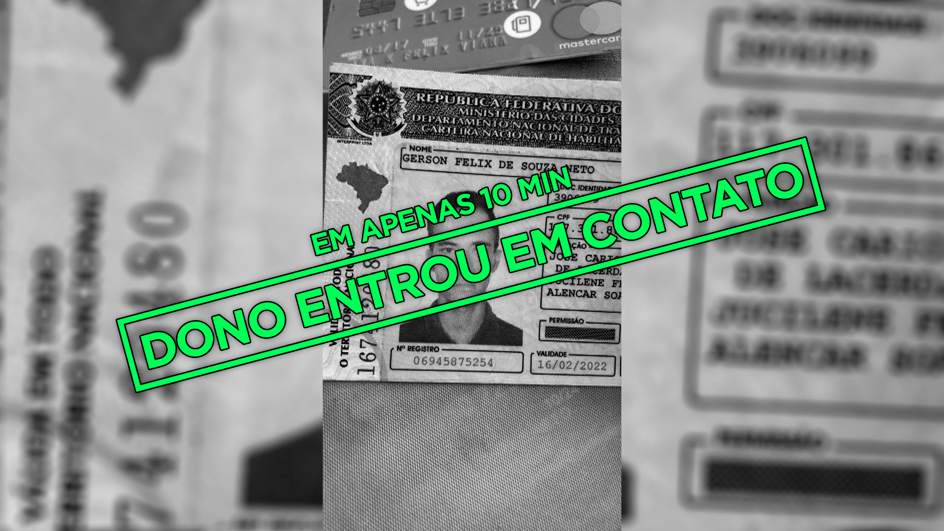 Após 10 minutos, jovem que perdeu documentos em frente à Maternidade Peregrino Filho entra em contato com Patosonline.com