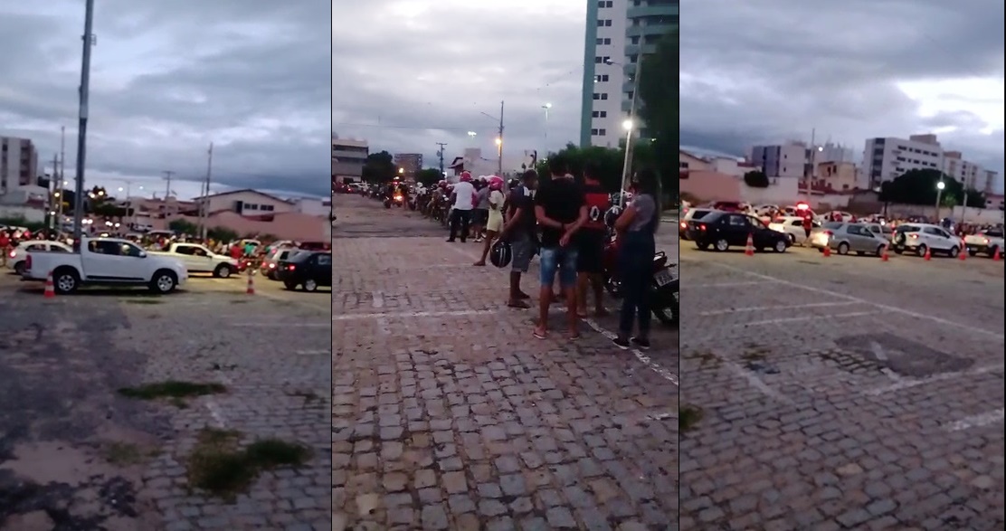 Patoenses reclamam de falta de organização na formação de filas para o Drive-thru da vacina. Prefeitura responde