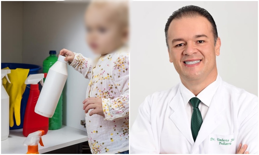 Criança toma água sanitária após confundir produto com água em Patos; pediatra alerta sobre riscos e traz orientações