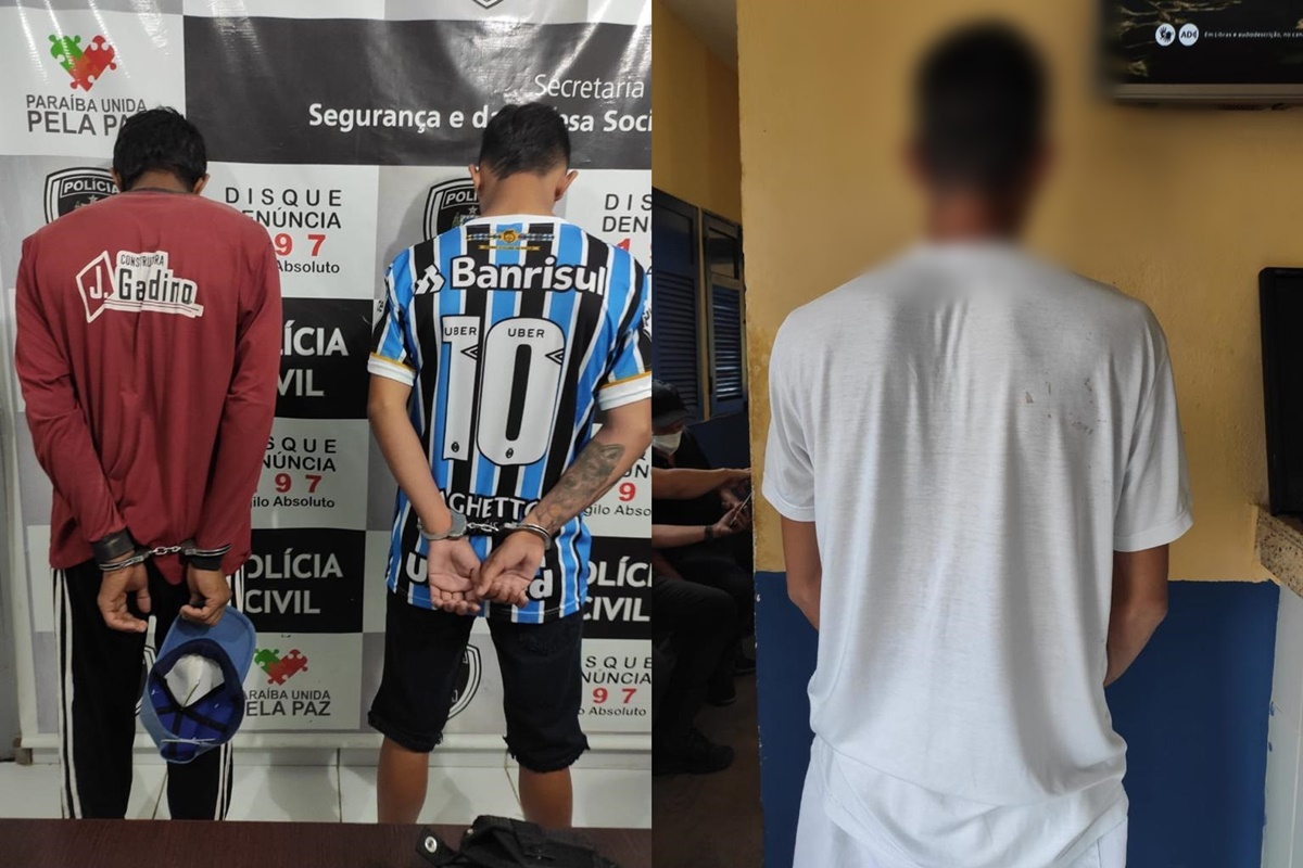 Polícia Civil prende três envolvidos no homicídio Ricardo Martins, ocorrido em Patos