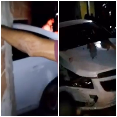 Carro invade casa em Conceição, após motorista perder o controle do veículo; Veja