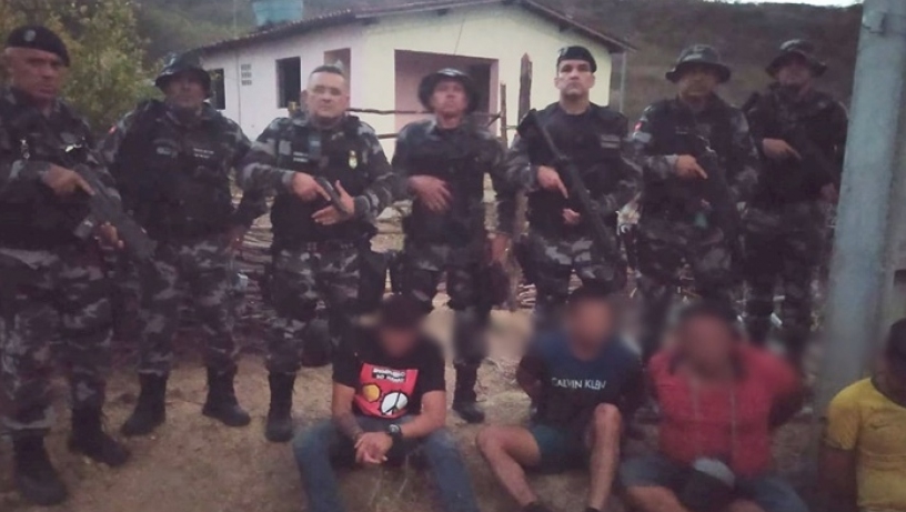Polícia Militar prende 4 suspeitos de envolvimento em vários homicídios no Vale do Piancó