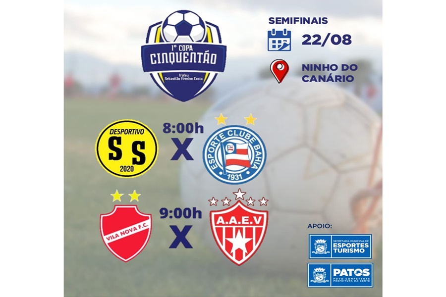 Finalistas do Campeonato Cinquentão serão conhecidos neste Domingo