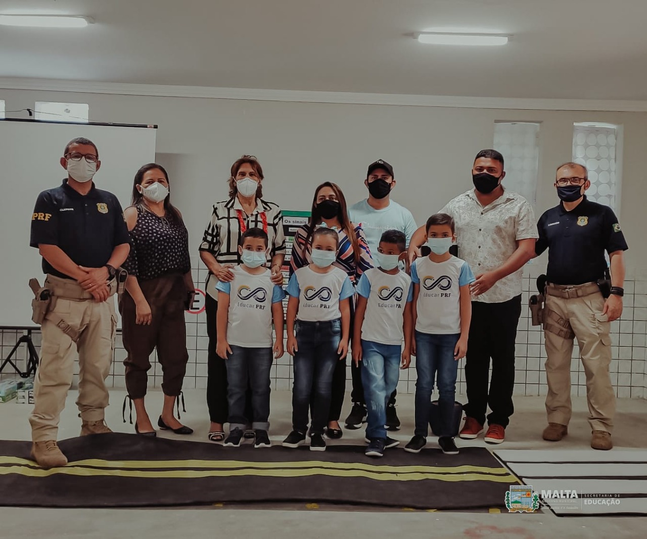 Secretaria de Educação de Malta, através do projeto Educar PRF realizou encontro para abordar sobre conscientização no trânsito