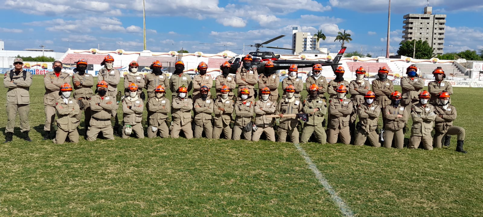 Corpo de Bombeiros realiza treinamento de combate a incêndio florestal em Patos