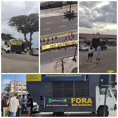 Protesto contra Bolsonaro organizado neste domingo (12), tem baixa adesão em João Pessoa