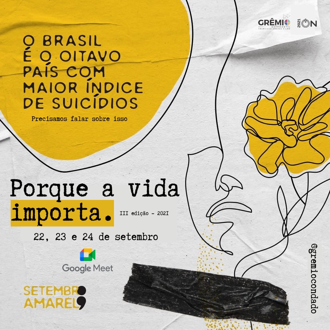 Grêmio de Condado realiza 3ª edição do evento ‘Porque a Vida Importa’, para debater saúde emocional