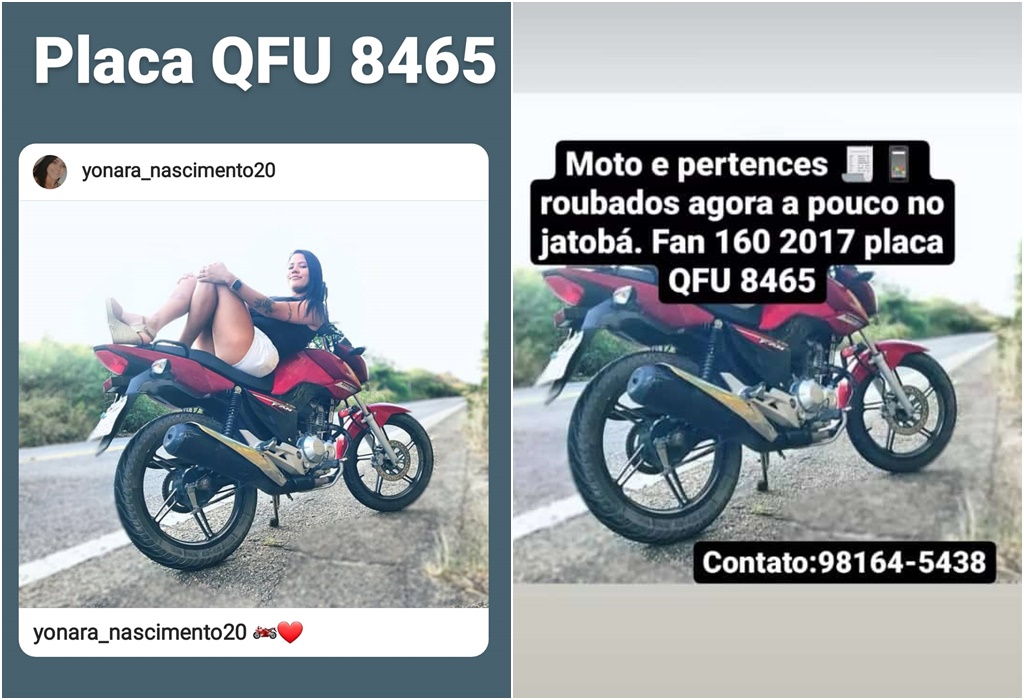 Bandidos roubam moto de jovem no bairro Jatobá, em Patos, na manhã desta quinta (30)