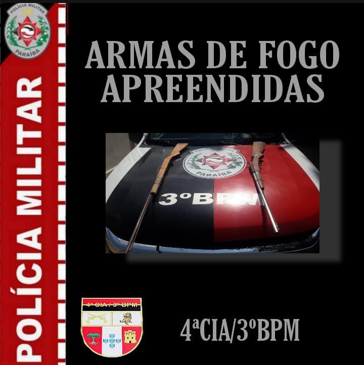 Polícia Militar apreende duas armas de fogo na zona rural de Matureia-PB