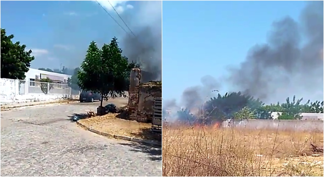Moradora do bairro da Vitória grava vídeo que mostra incêndio criminoso e faz apelo às autoridades. Veja