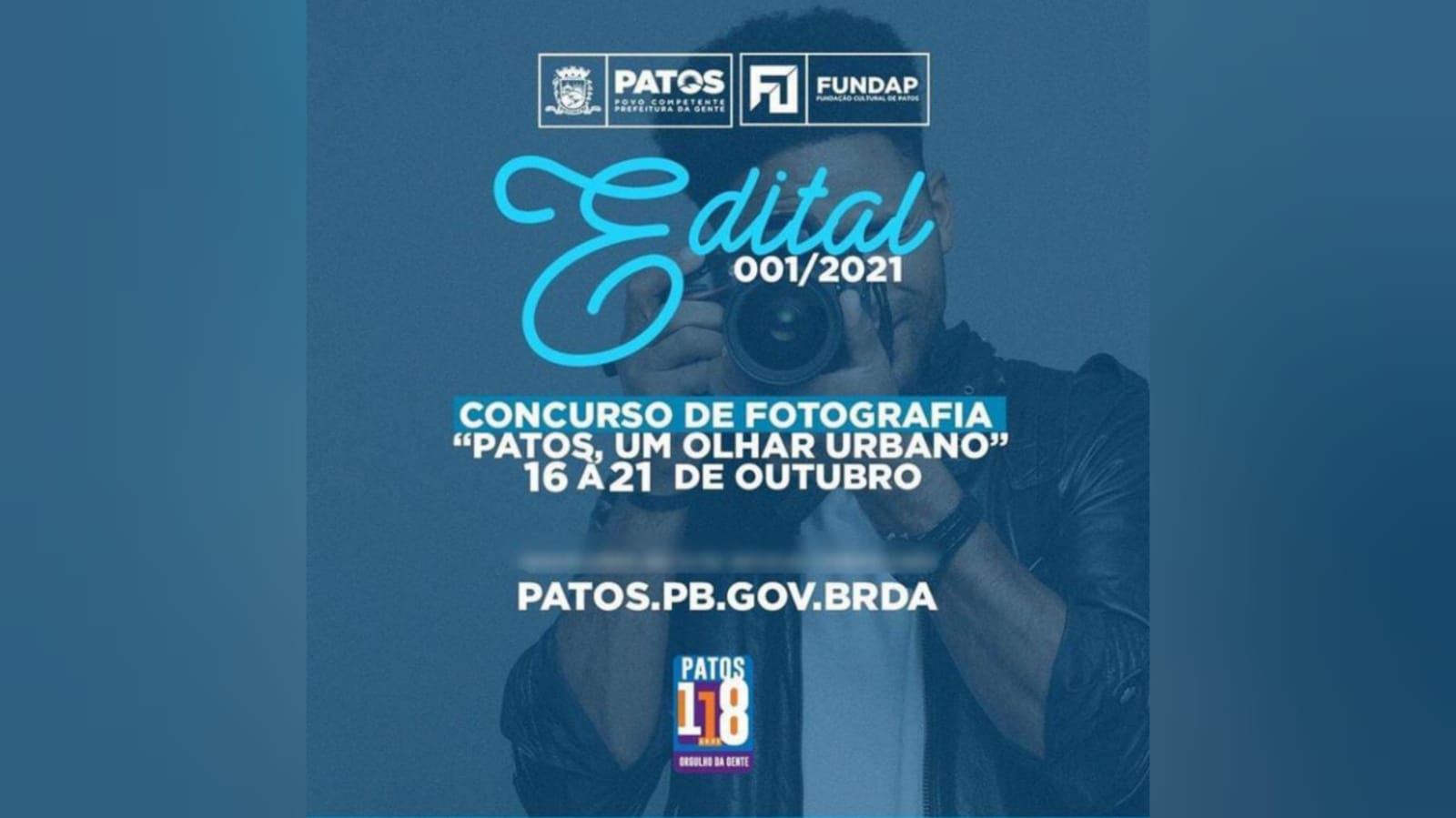 FUNDAP abre edital do I Concurso de Fotografia “Patos, Um Olhar Urbano” alusivo ao aniversário de Patos