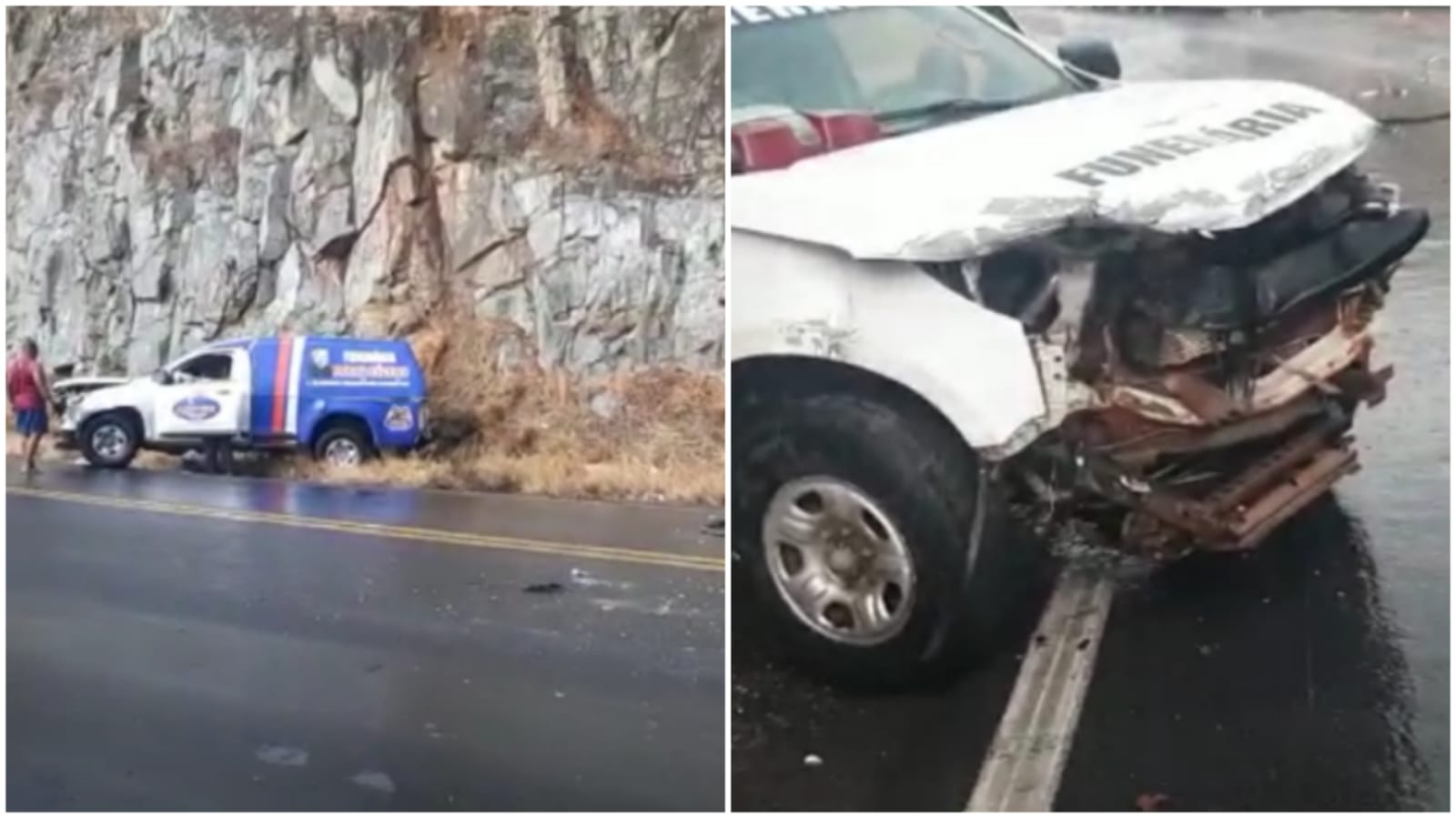 Carro de funerária de Patos que iria buscar corpo de caminhoneiro de Malta se envolve em acidente na Bahia
