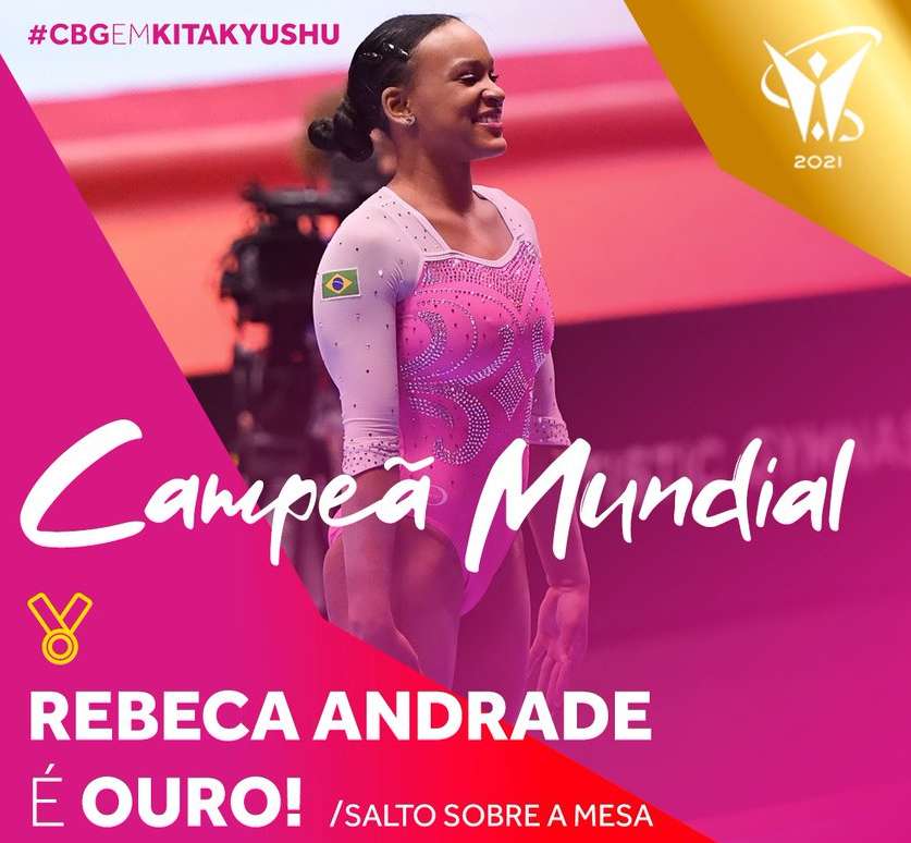 Rebeca Andrade quebra jejum de 18 anos e leva título mundial de Ginástica no Japão