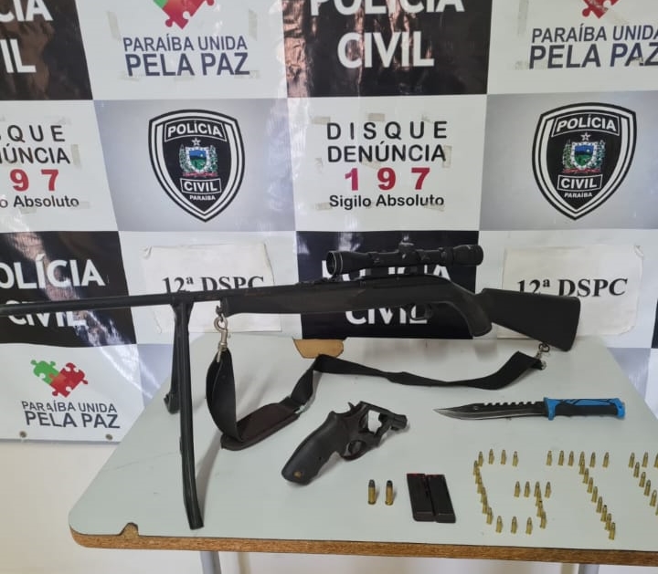 Polícia Civil apreende duas armas e prende suspeito em Areia
