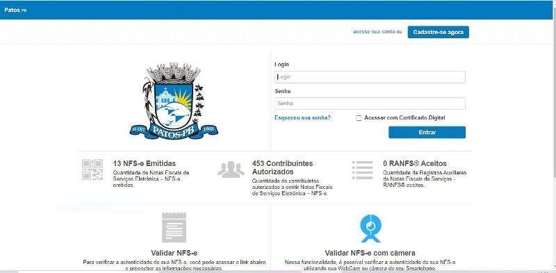 Secretaria da Receita lembra aos contribuintes para realizar cadastramento para emissão de nota fiscal no novo sistema