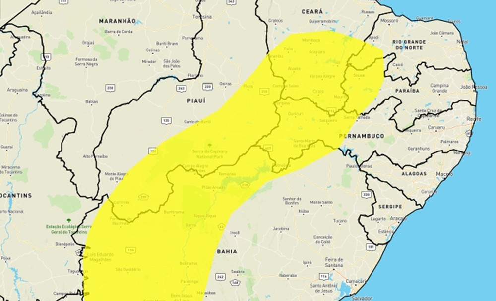 Várias cidades do Sertão estão sob alerta do INMET para baixa umidade neste sábado (30). Veja a lista