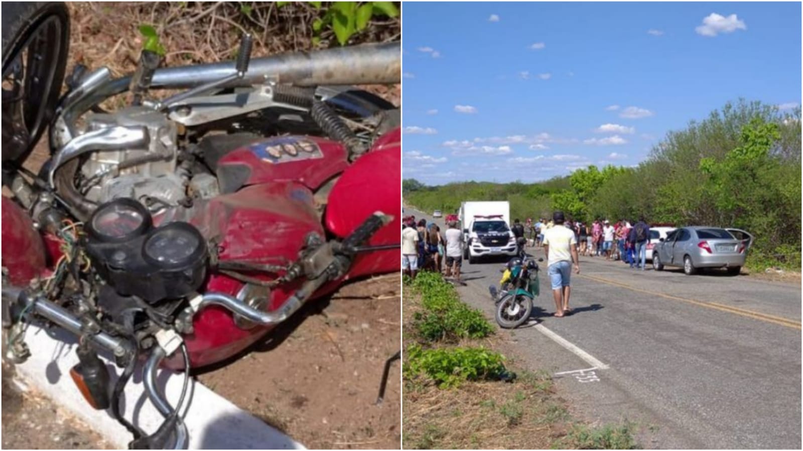 Idoso de 62 anos morre em acidente envolvendo moto e caminhão pipa, no Vale do Piancó