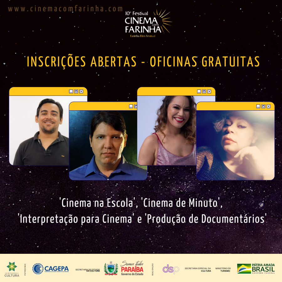 Já estão abertas as inscrições gratuitas para oficinas de cinema em Patos-PB