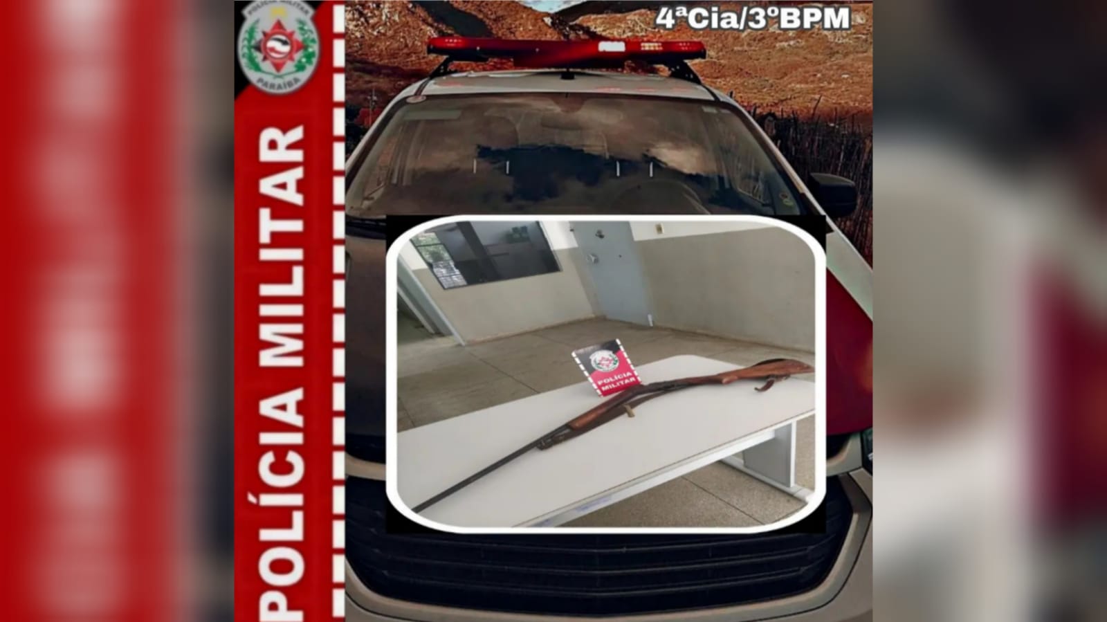 Polícia Militar prende acusado de homicídio e apreende arma de fogo na zona rural de Maturéia-PB