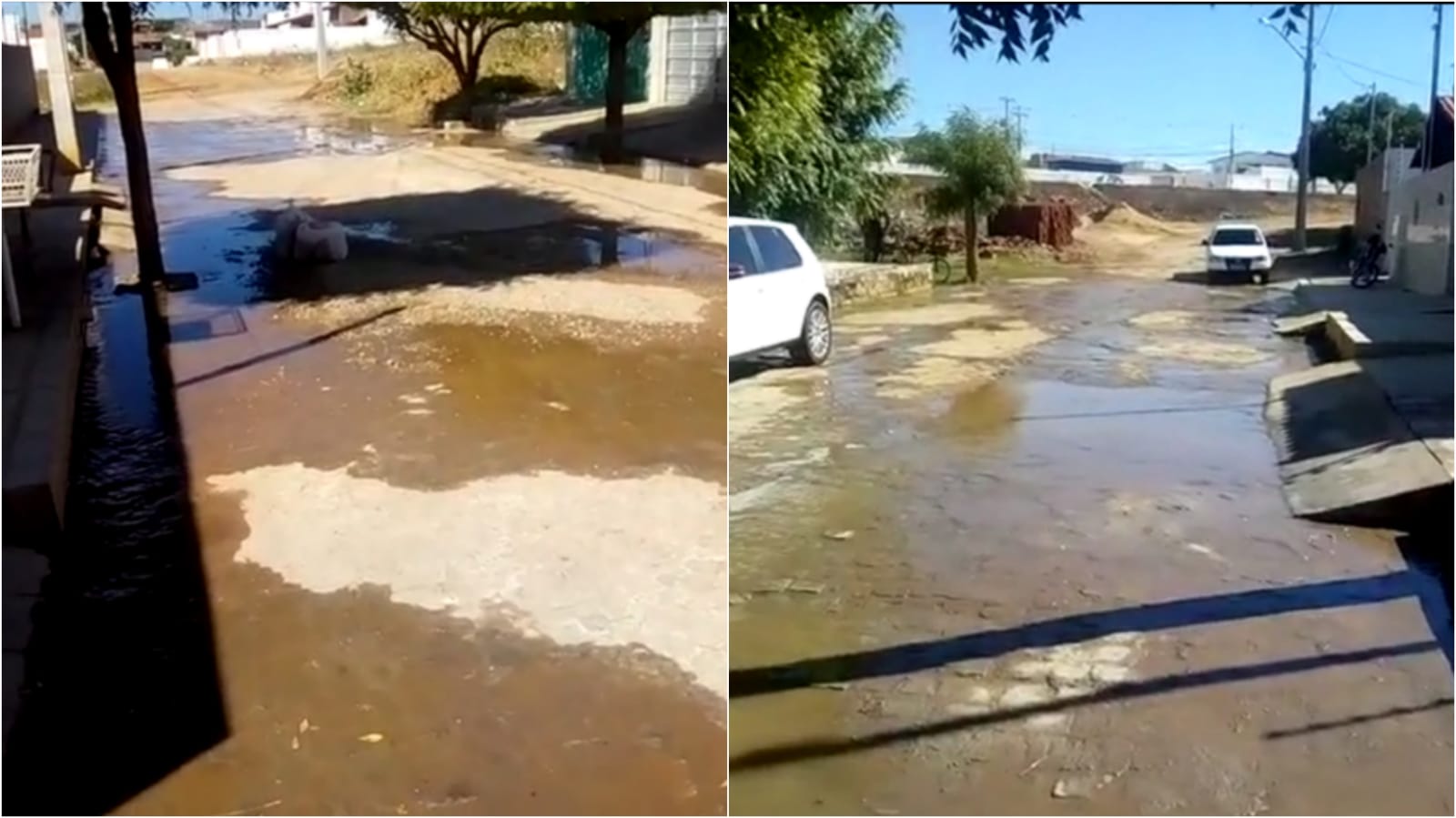 Morador denuncia galeria de empresa privada que está poluindo rua no Noé Trajano, em Patos