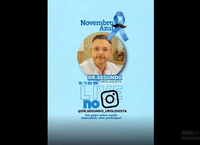 Dr. Segundo convida população de Patos e região para acompanhar Live nessa terça (16) sobre saúde do homem