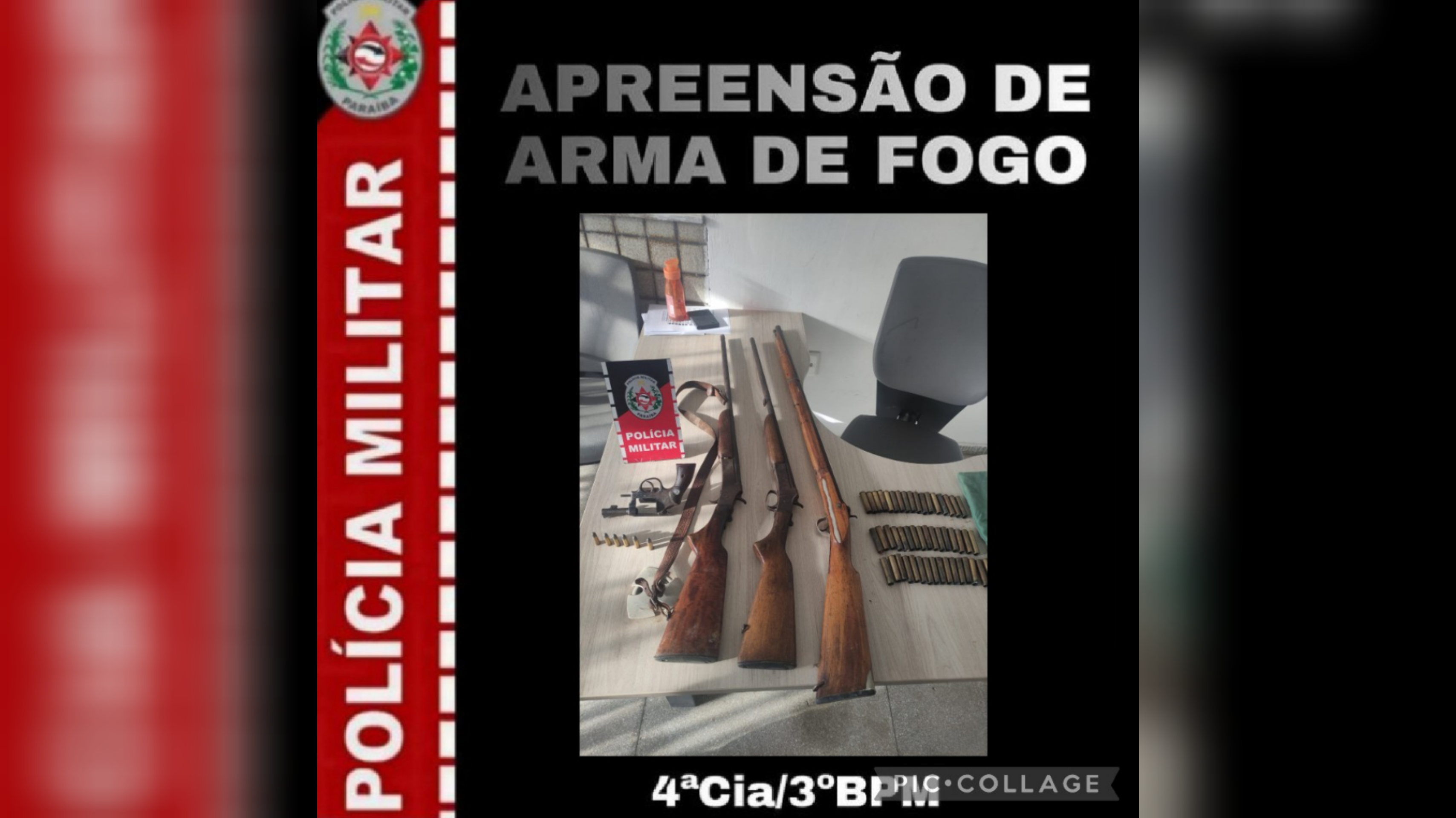 Polícia Militar apreende armas de fogo na zona rural de Livramento-PB