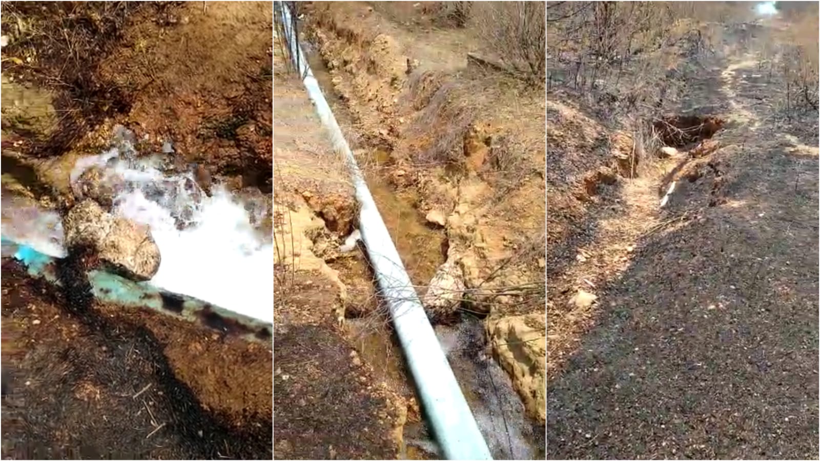 Incêndio na vegetação danifica tubulação da Cagepa que trás água para Patos