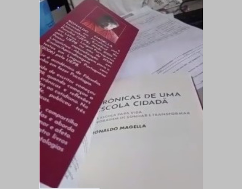 Professor e escritor Ronaldo Magella lançará livro de crônicas sobre modelo de Escola Cidadã Integral da Paraíba