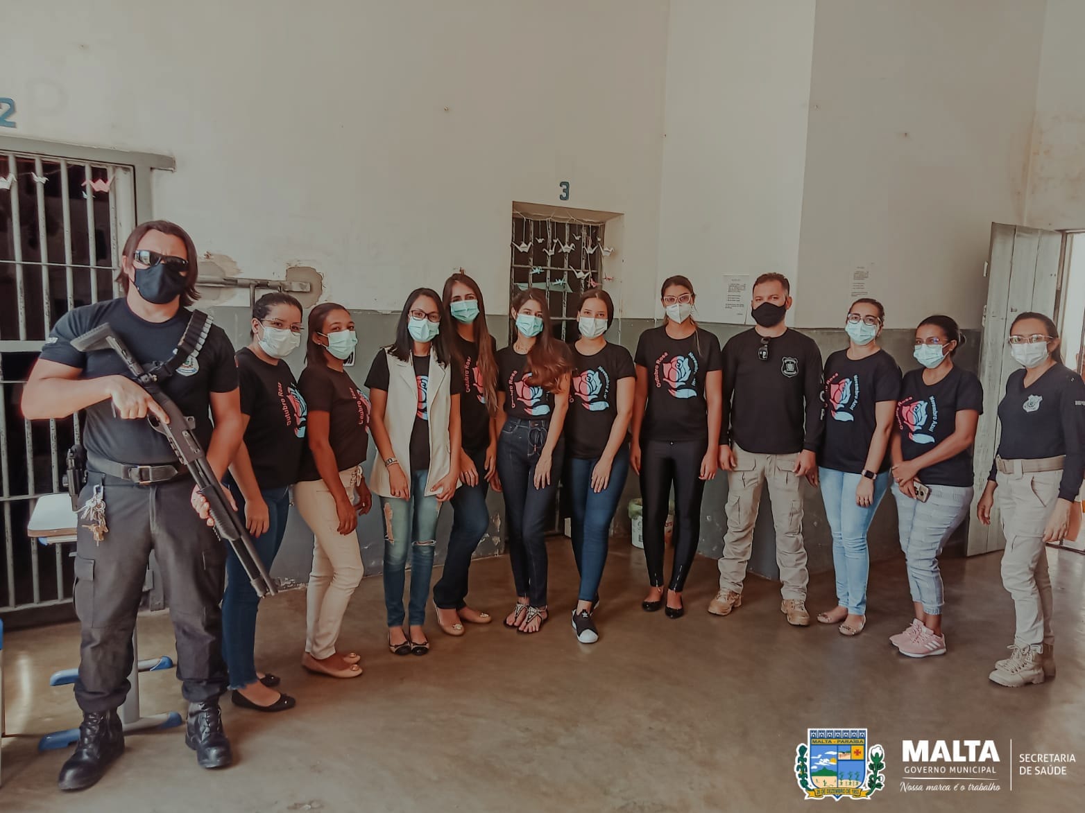 Novembro Azul: Secretaria Municipal de Saúde de Malta promove conscientização da saúde do homem na cadeia pública do município