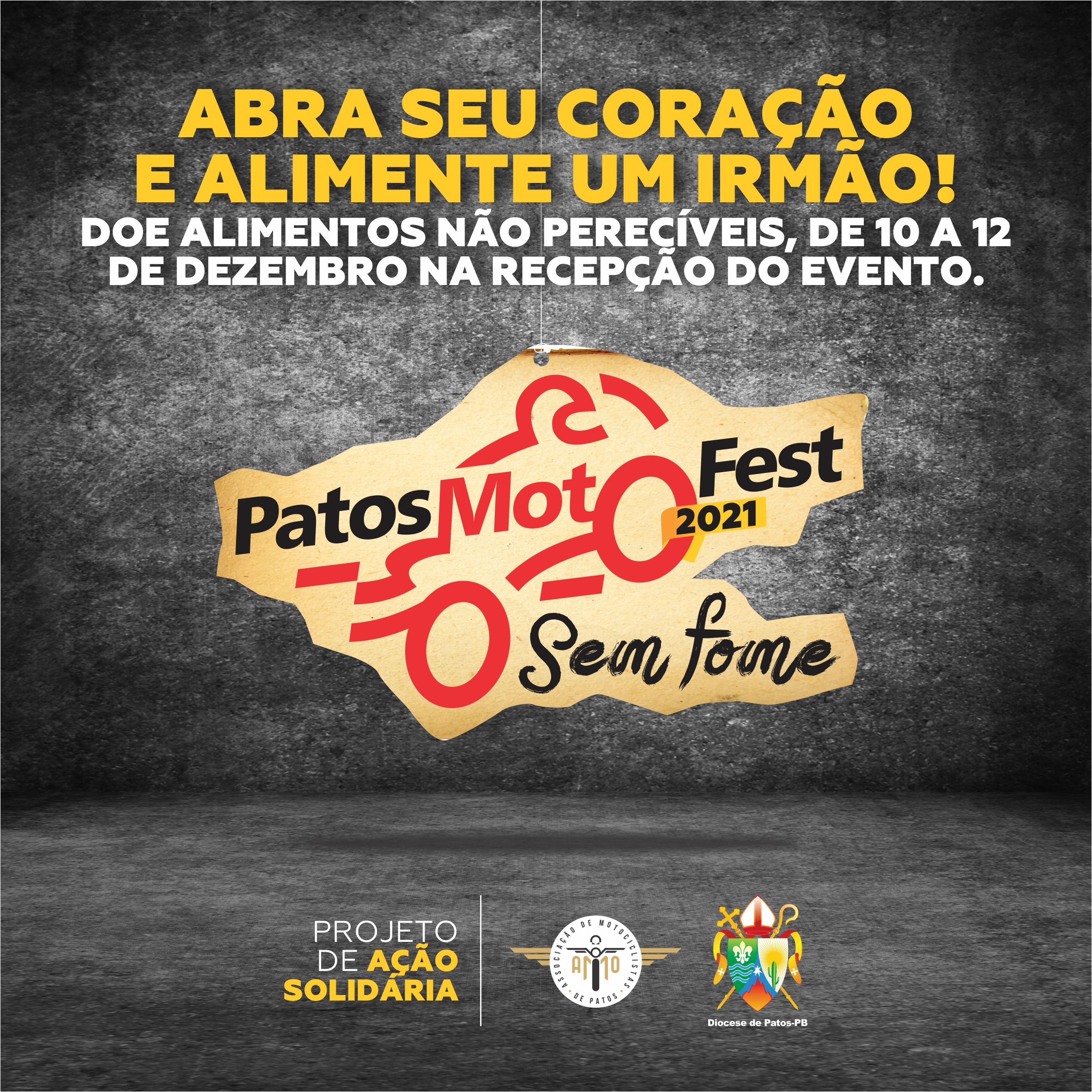 AMO fecha parceria com Diocese de Patos para receber e fazer a distribuição dos alimentos arrecadados no Patos Moto Fest