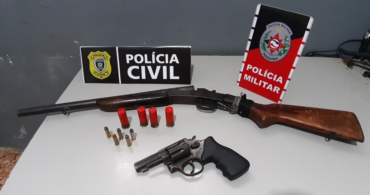 Polícias prendem suspeitos de roubo, apreendem armas e recuperam bens roubados em Solânea