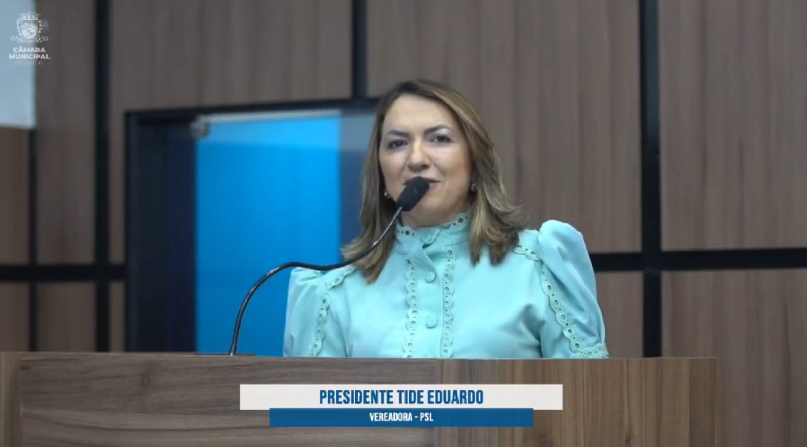 Tide Eduardo é reeleita presidente da Câmara Municipal de Patos; Veja como foi a votação