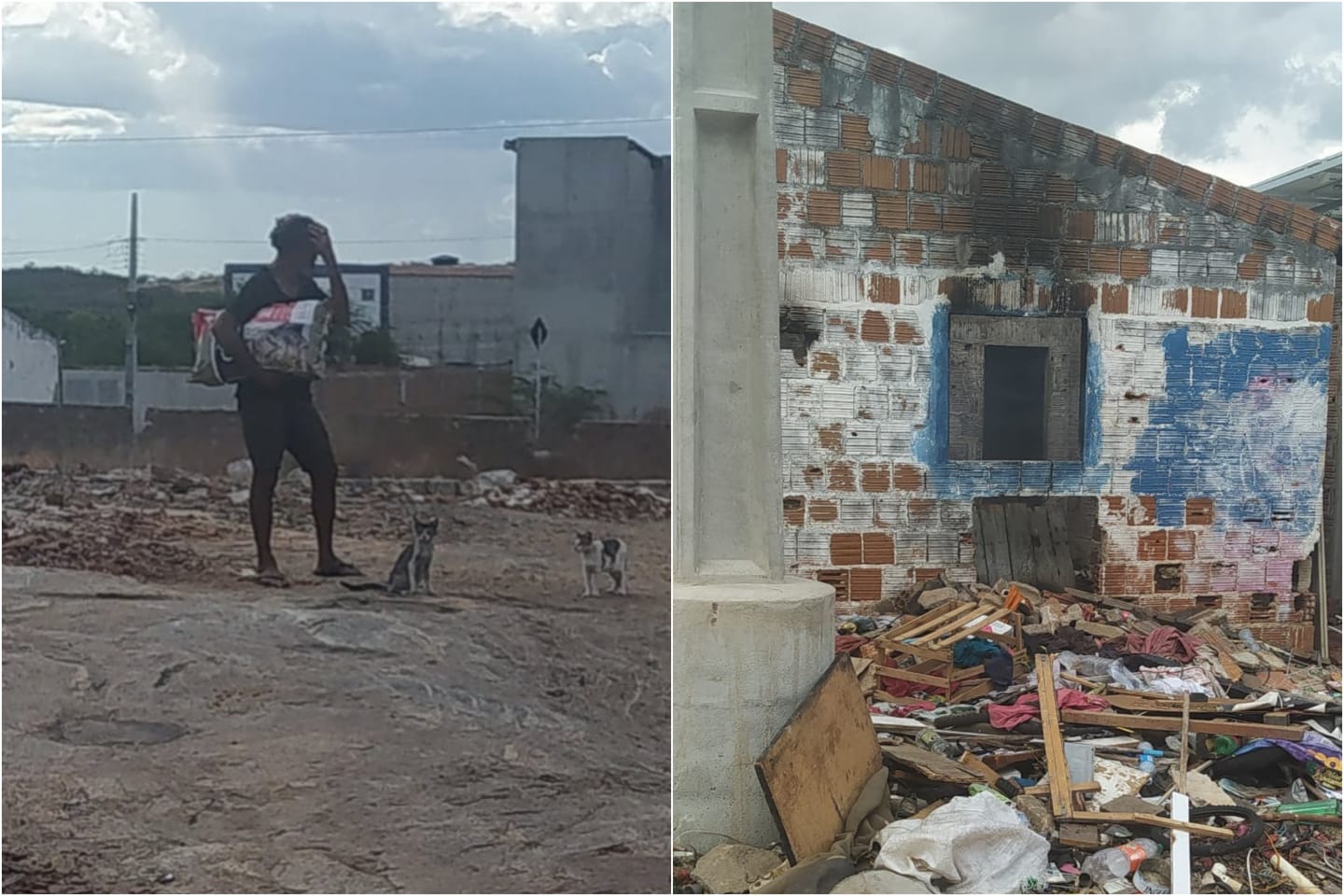 Protetor de animais tem casa destruída pelo fogo na manhã desta quarta-feira (08), em Patos, e perde tudo. Saiba como ajudar