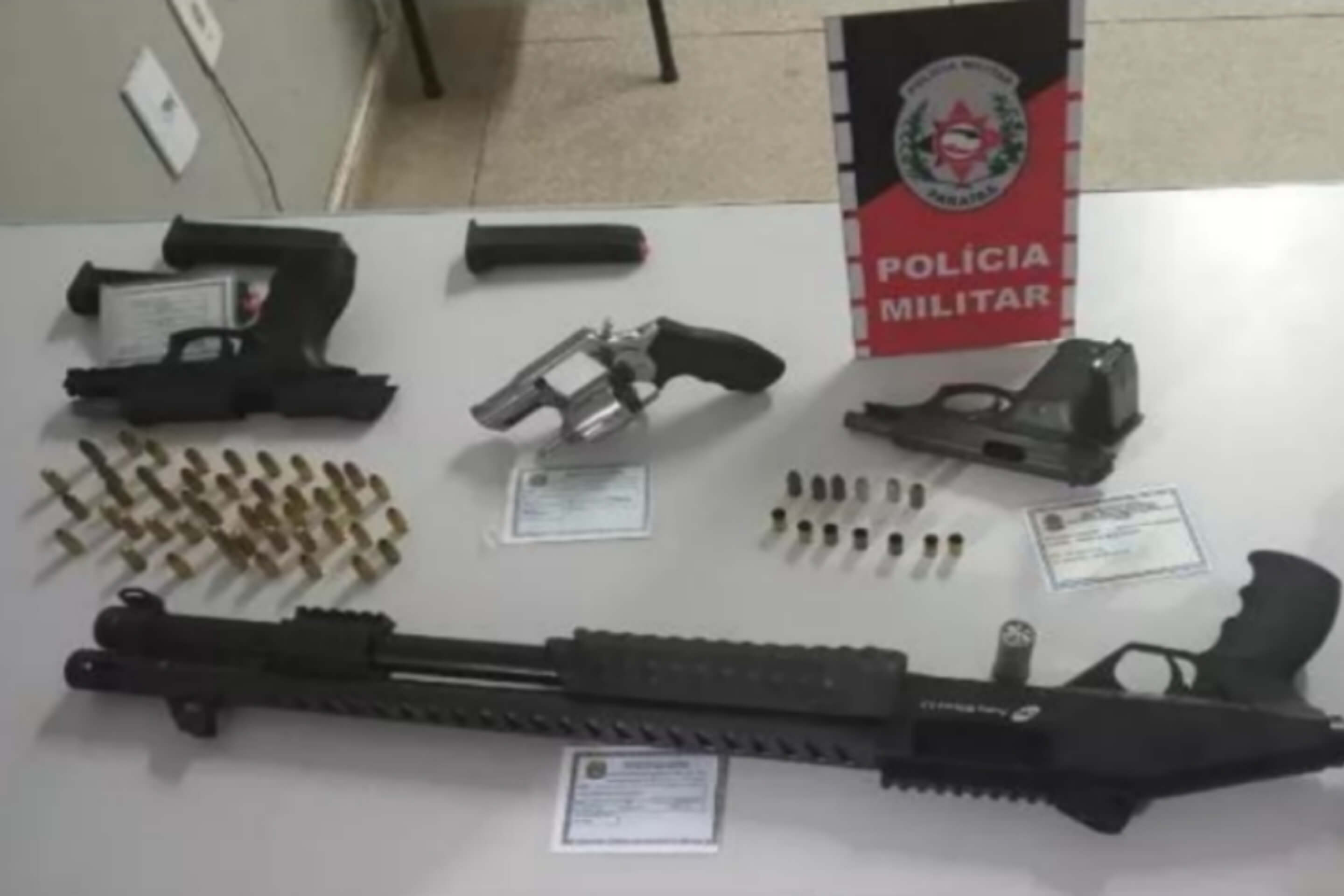 Polícia Militar apreende armas de fogo na cidade de Cacimbas-PB