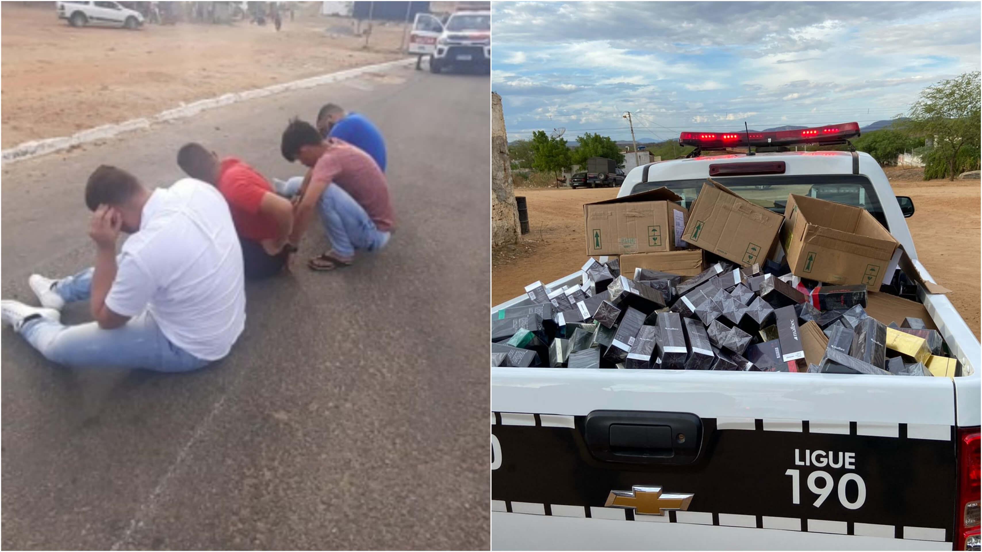 Polícia Militar prende na tarde desta terça (14) em Patos, grupo suspeito de assalto a loja de perfumes em São Bento