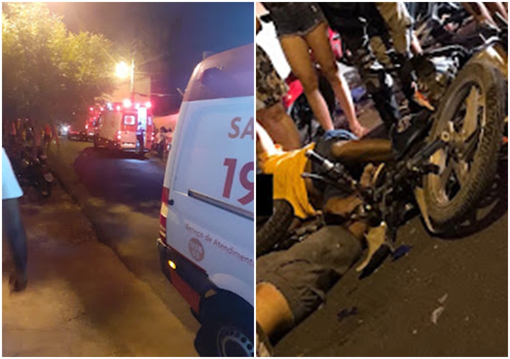 Acidente entre motos deixa quatro pessoas feridas, uma delas em estado grave no Vale do Piancó