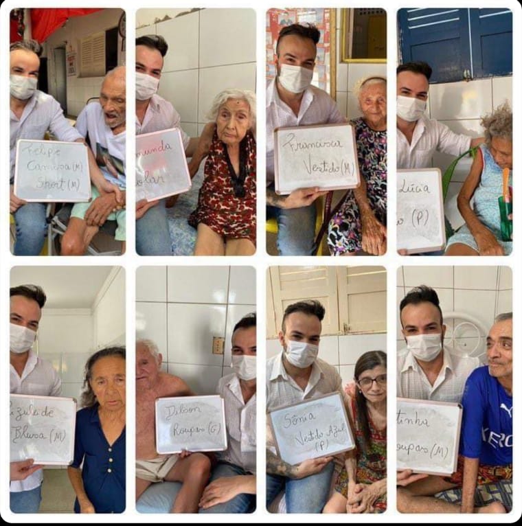 Fisioterapeuta Alysson Farias está realizando campanha de Natal para idosos do Asilo Jesus de Nazaré, em Patos. Veja como ajudar