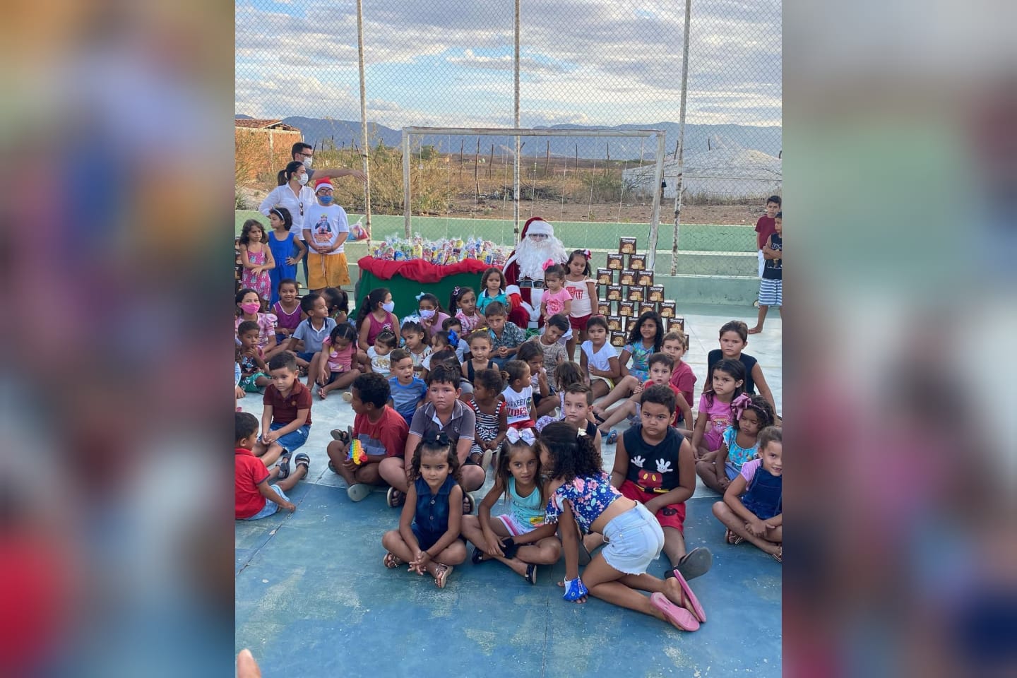 Ação voluntária da empresa Eco Forte promove festividade natalina no assentamento Tubarão, em São José do Bonfim