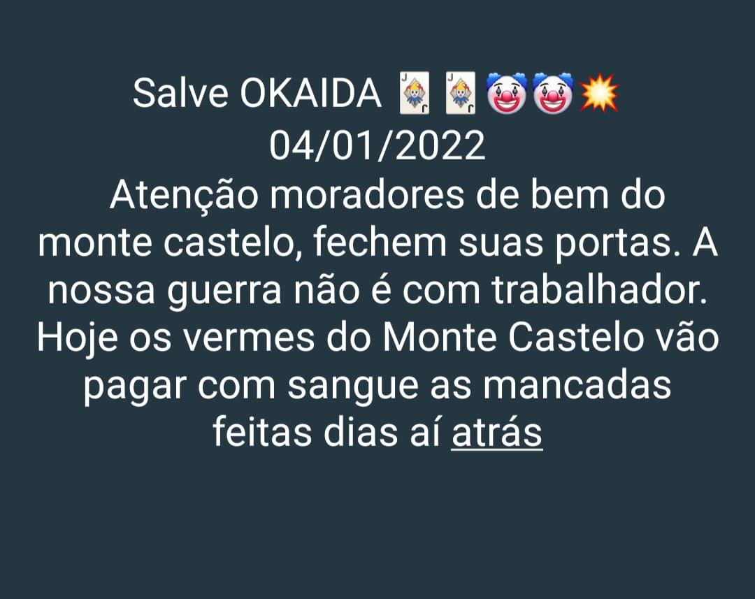 Moradores relatam medo após avisos atribuídos às facções em Patos: “Aviso aos moradores de bem que tarde da noite mantenham suas portas fechadas